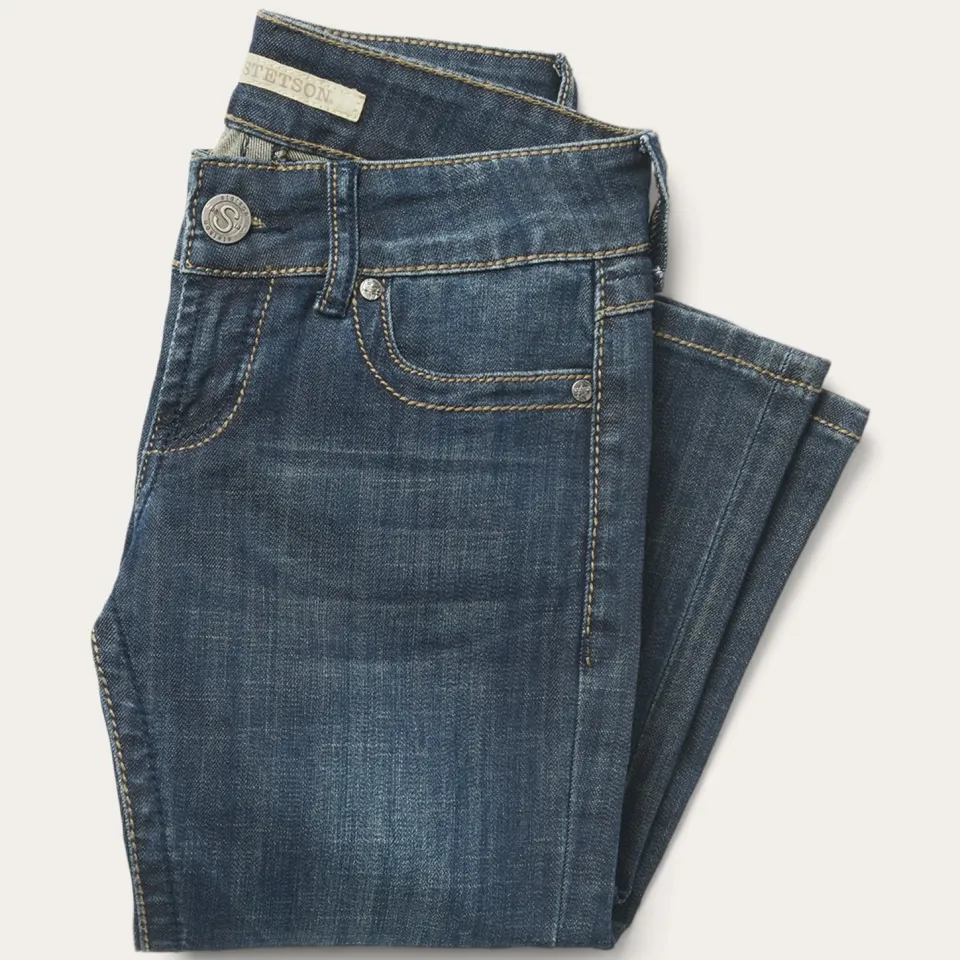 Online Stetson 818 Bootcut Jean With "S" Back Pocket Blue