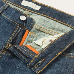 New Stetson 816 Classic Boot Cut Jeans In Dark Wash Blue