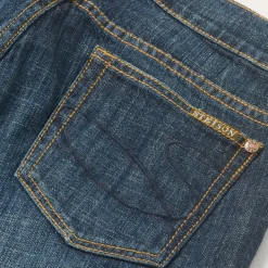 New Stetson 816 Classic Boot Cut Jeans In Dark Wash Blue
