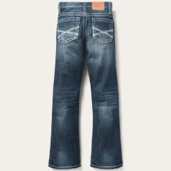 Best Stetson 1014 Fit Destructed Medium Wash Jeans Blue