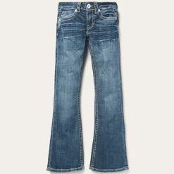 New Stetson 816 Fit Jeans With White "S" Back Pocket Blue