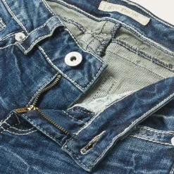 New Stetson 816 Fit Jeans With White "S" Back Pocket Blue