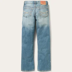 Best Stetson 1520 Fit Light Wash Jeans With Tacking Blue
