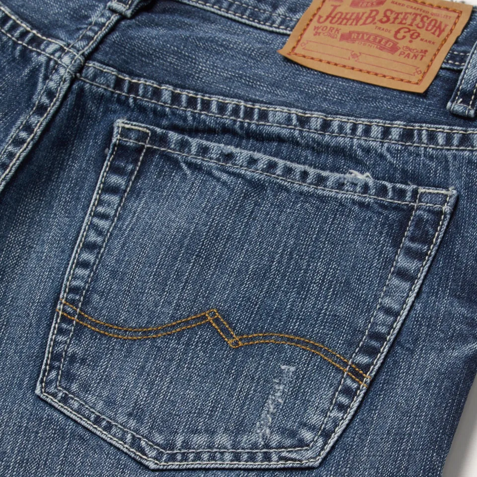 Best Stetson 1520 Fit Standard Straight Leg Jean Blue