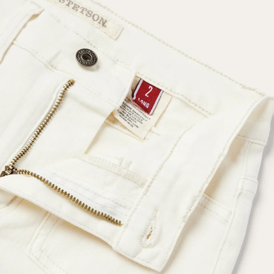 New Stetson 921 High Rise Flare Fit Jean White