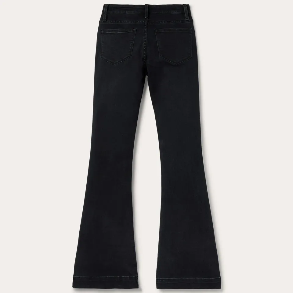 Hot Stetson 921 High Rise Flare Jeans Black