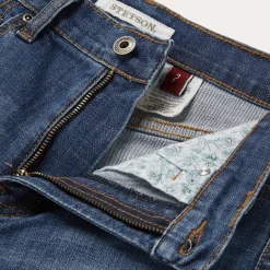 Outlet Stetson 915 High Rise Straight Fit Crop Jeans Blue
