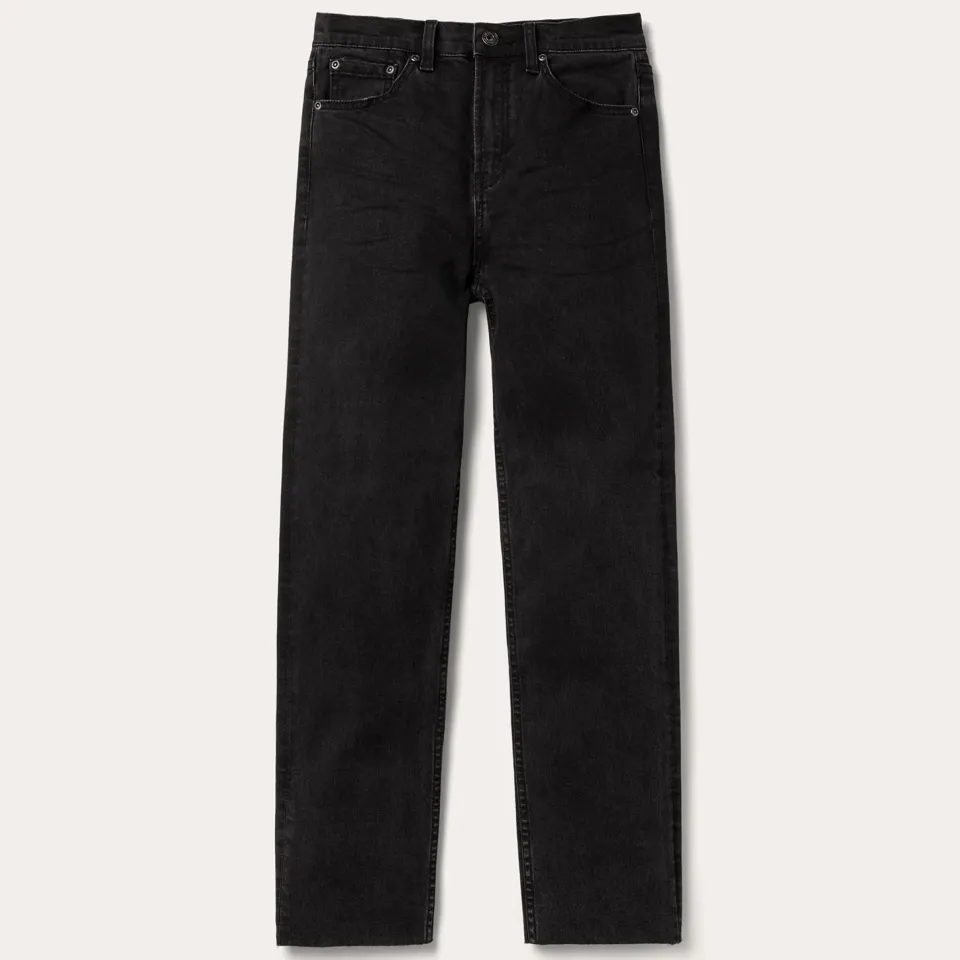 Clearance Stetson 915 High Rise Straight Fit Crop Jeans Black