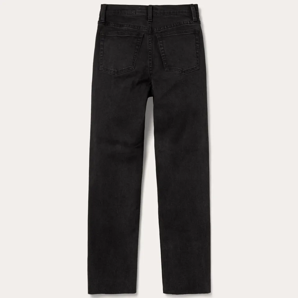 Clearance Stetson 915 High Rise Straight Fit Crop Jeans Black