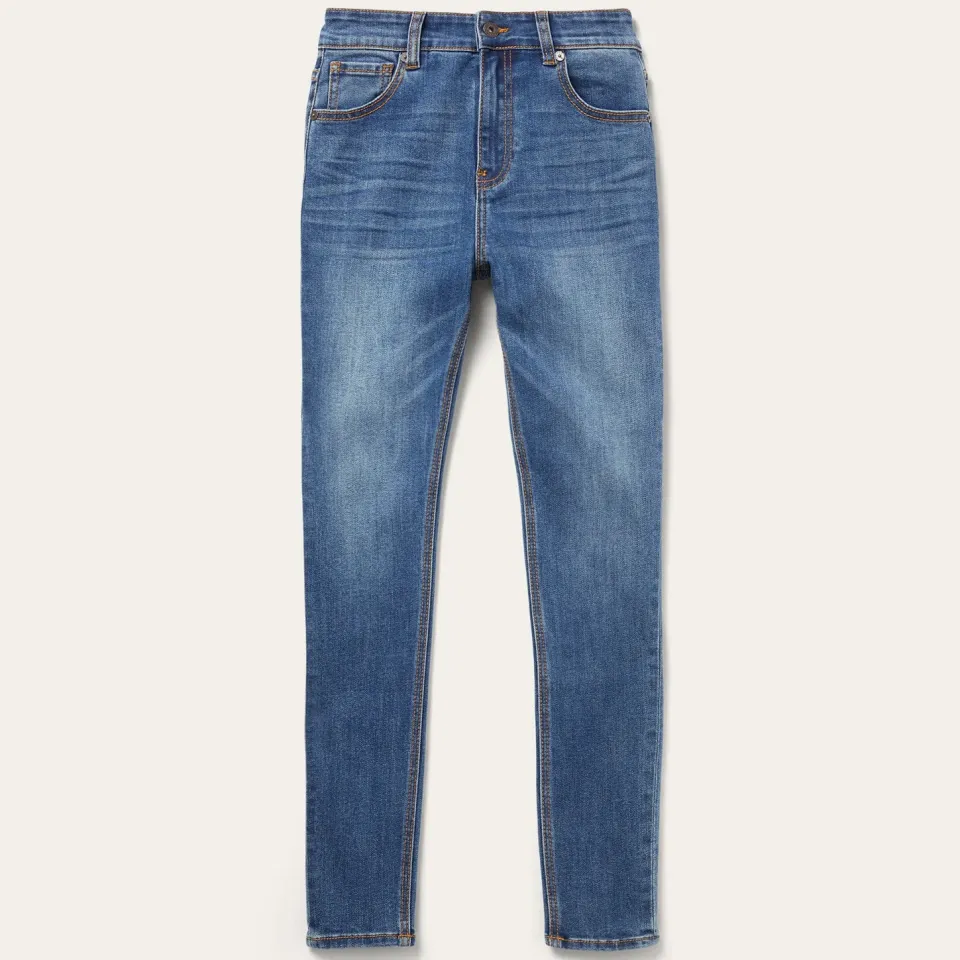 Hot Stetson 902 High Waist Skinny Fit Jeans Blue