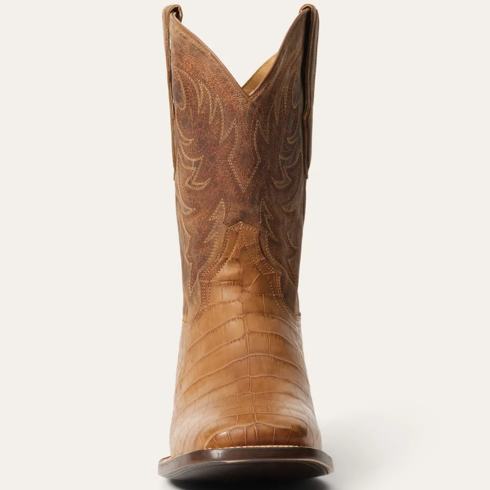 Outlet Stetson Aces Alligator Boots Brown