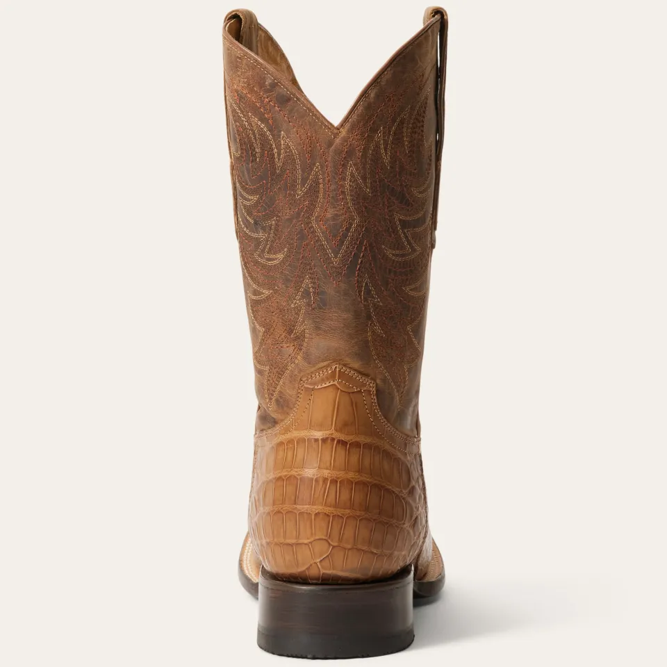 Outlet Stetson Aces Alligator Boots Brown