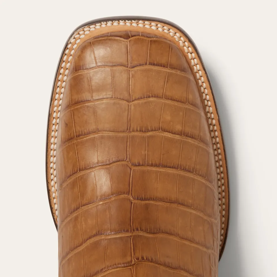 Outlet Stetson Aces Alligator Boots Brown