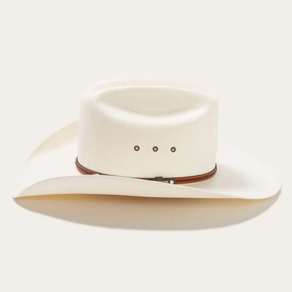 Outlet Stetson Alamo 8X Straw Cowboy Hat Natural