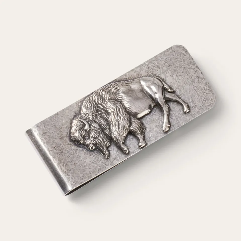 Sale Stetson American Buffalo Money Clip Sterling Silver