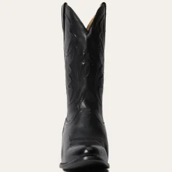 Clearance Stetson Ames Corded Burnished Leather Boot Black