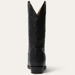 Clearance Stetson Ames Corded Burnished Leather Boot Black