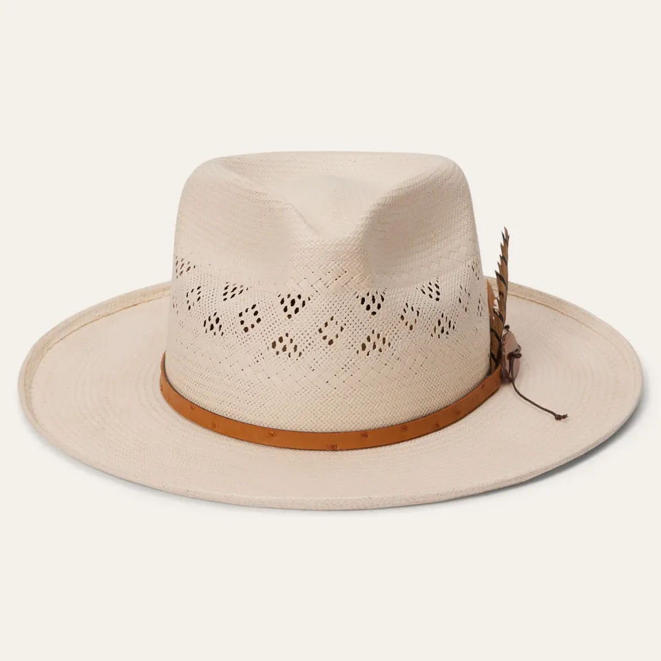 Hot Stetson Andromeda Vented Straw Fedora Natural