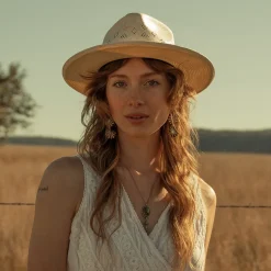 Hot Stetson Andromeda Vented Straw Fedora Natural