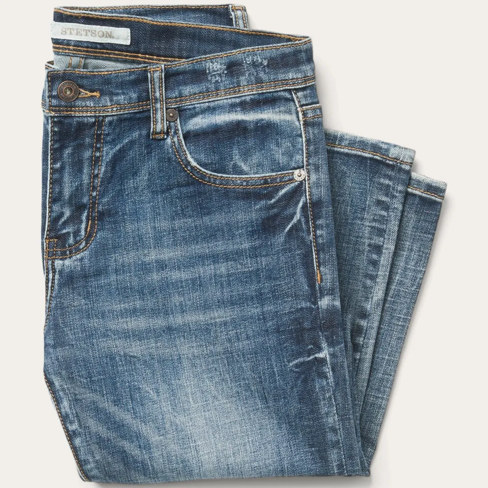 Outlet Stetson Ankle-Length Boyfriend Fit Jean Blue