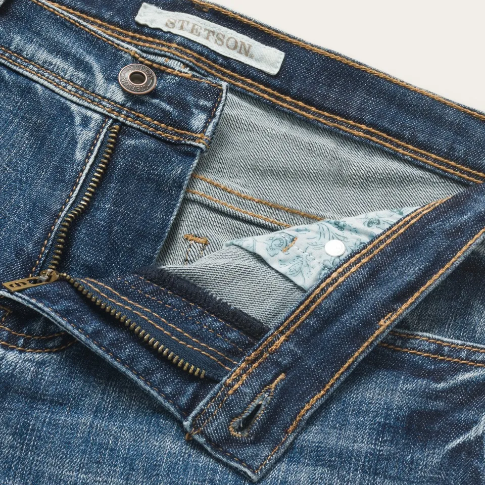 Outlet Stetson Ankle-Length Boyfriend Fit Jean Blue