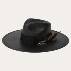 Online Stetson Atacama Straw Fedora Black