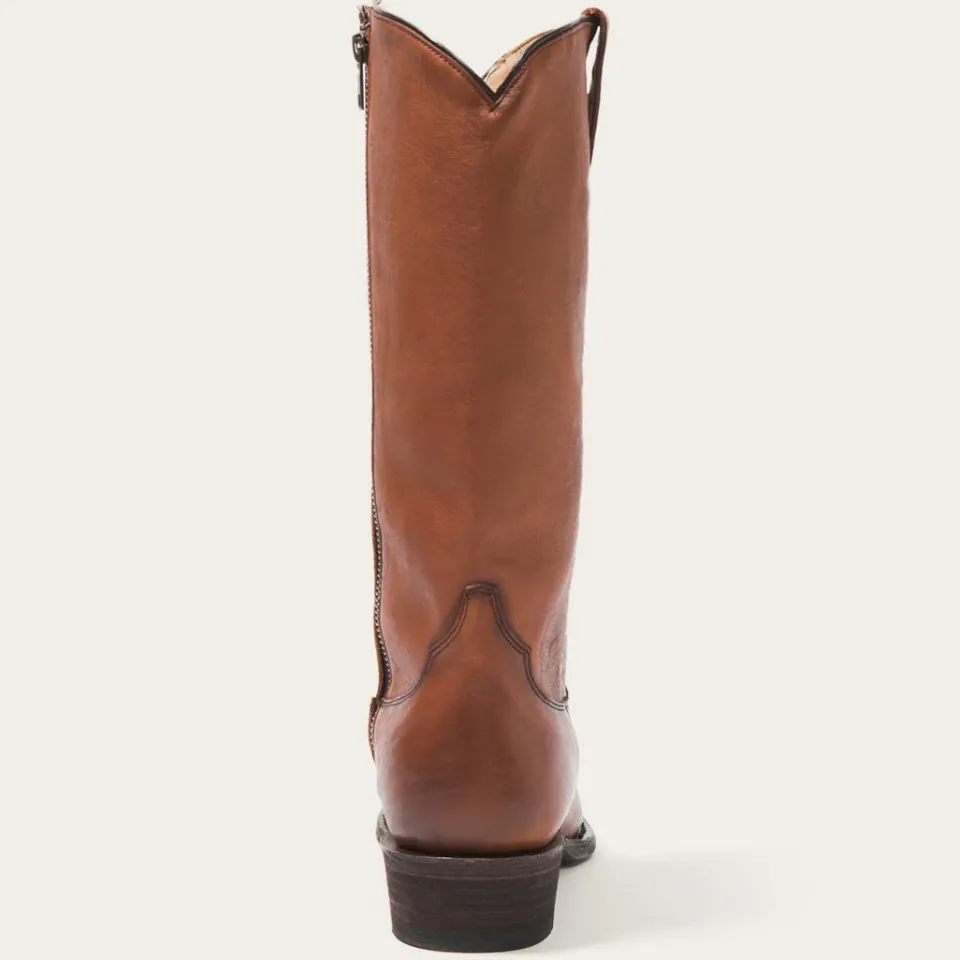 Sale Stetson Austin Burnished Leather Snip Toe Boot Cognac