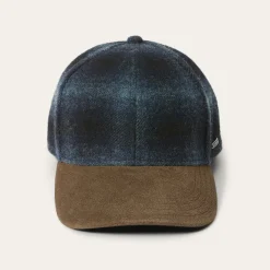 Best Stetson Baseball Cap Wool Blue Check