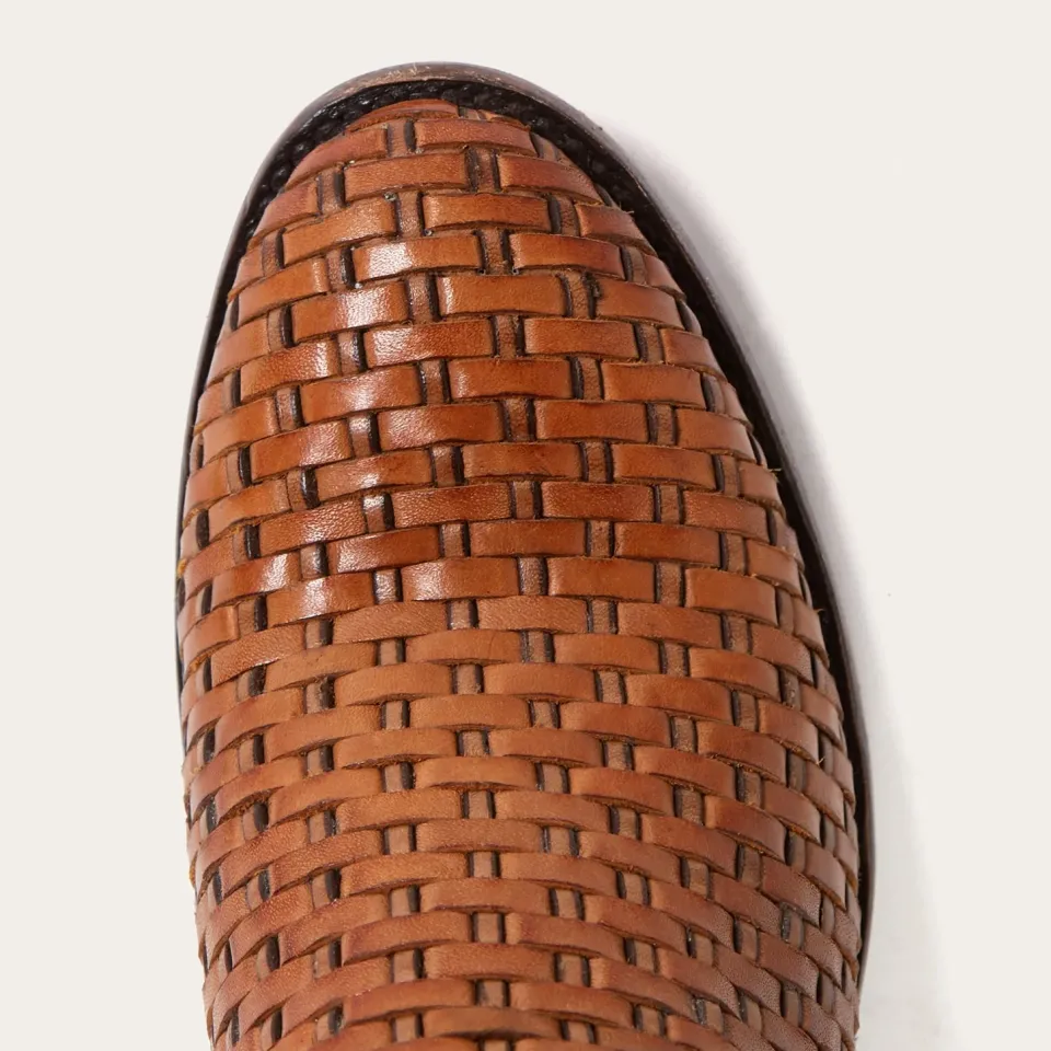 Clearance Stetson Basketweave Side Zip Ankle Boot Brown