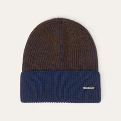 Stetson Beanie Merino Wool Brown/Blue