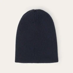 New Stetson Beanie Reversible Merino Wool Navy/Blue