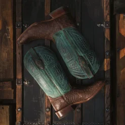 Hot Stetson Big Horn Tobacco Alligator Cowboy Boot Brown