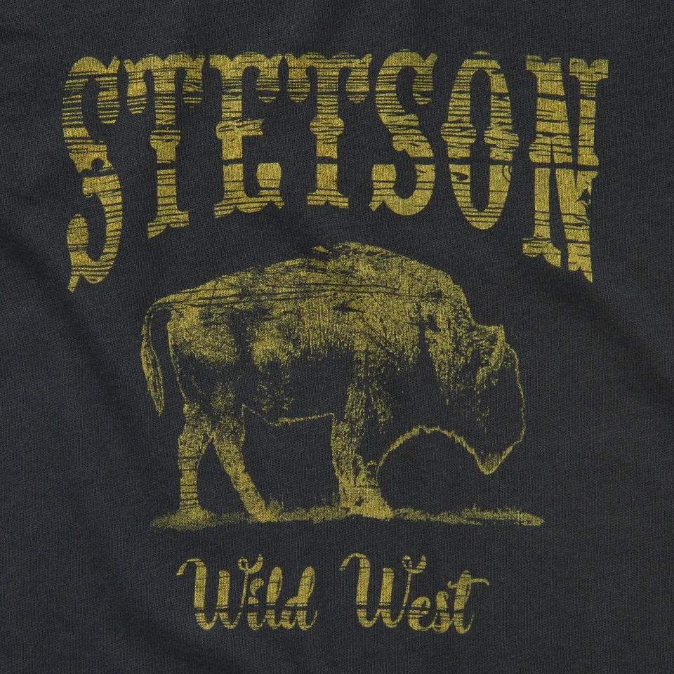 Clearance Stetson Bison Graphic Tee Black