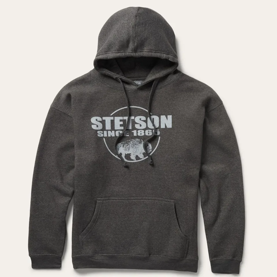 Clearance Stetson Bison Hoodie Grey