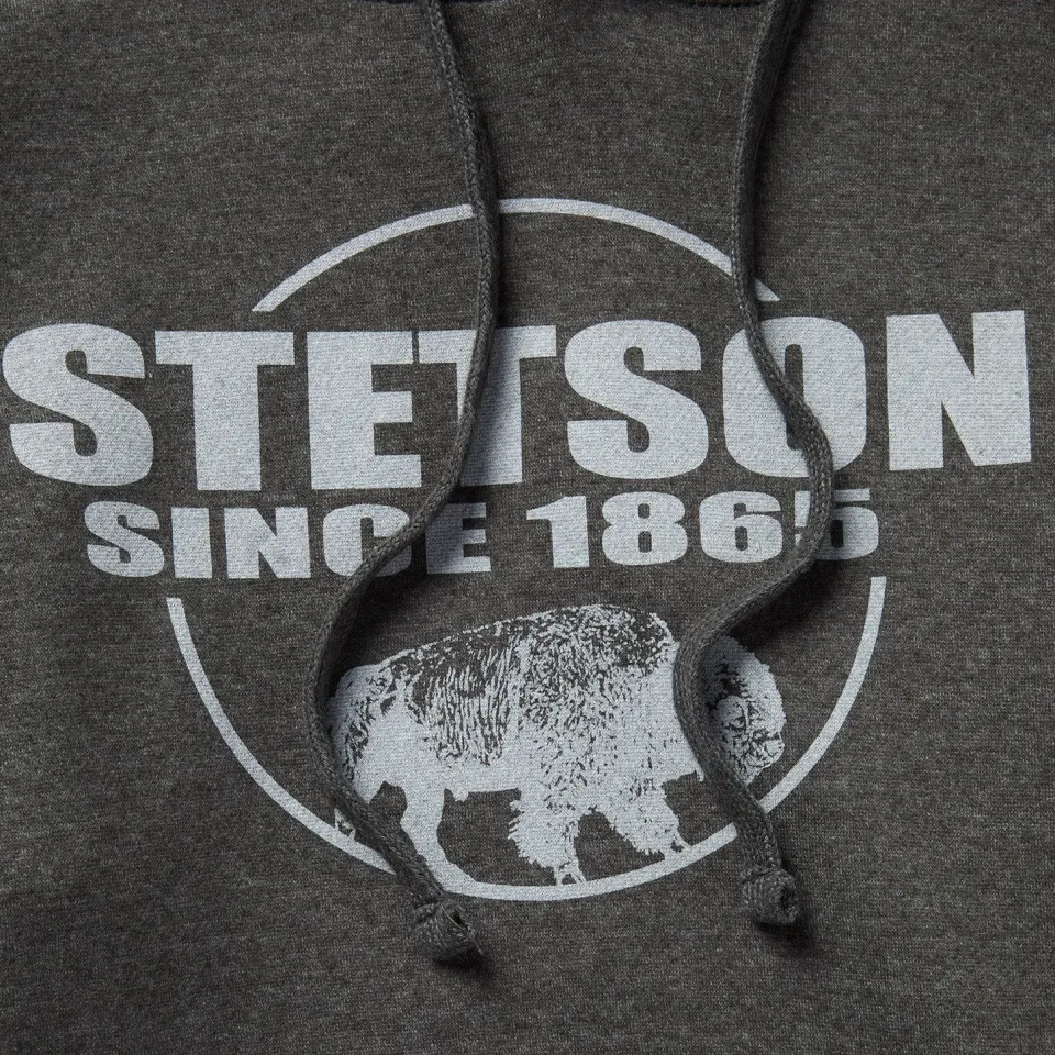 Clearance Stetson Bison Hoodie Grey