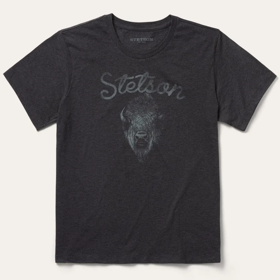 Outlet Stetson Bison Spirit Graphic Tee Black