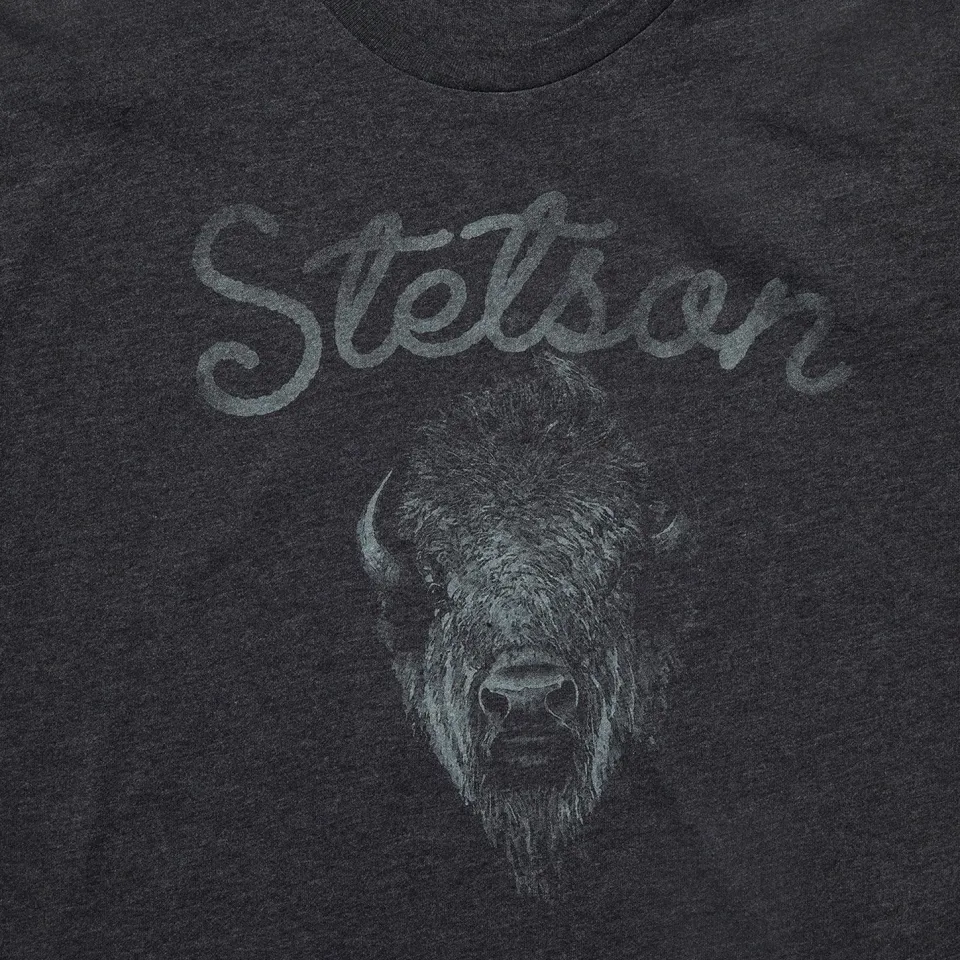 Outlet Stetson Bison Spirit Graphic Tee Black
