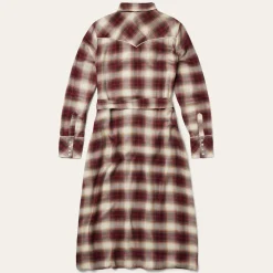 Best Stetson Black Cherry Plaid Shirt Dress Red