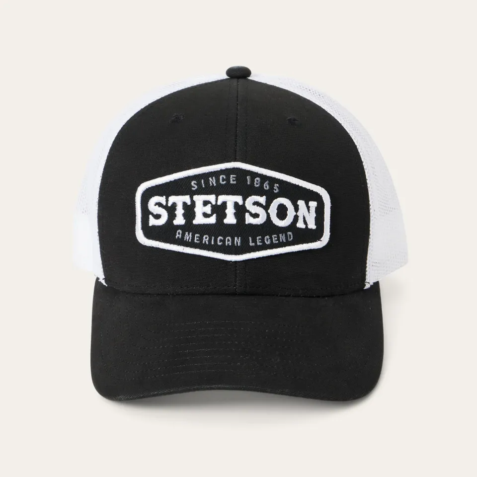 Outlet Stetson Core Patch Trucker Cap Black