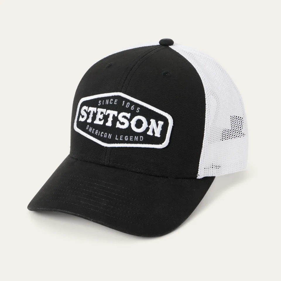 Outlet Stetson Core Patch Trucker Cap Black