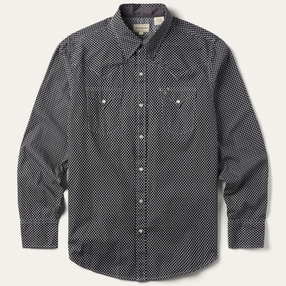 Online Stetson Diamond Shirt Black