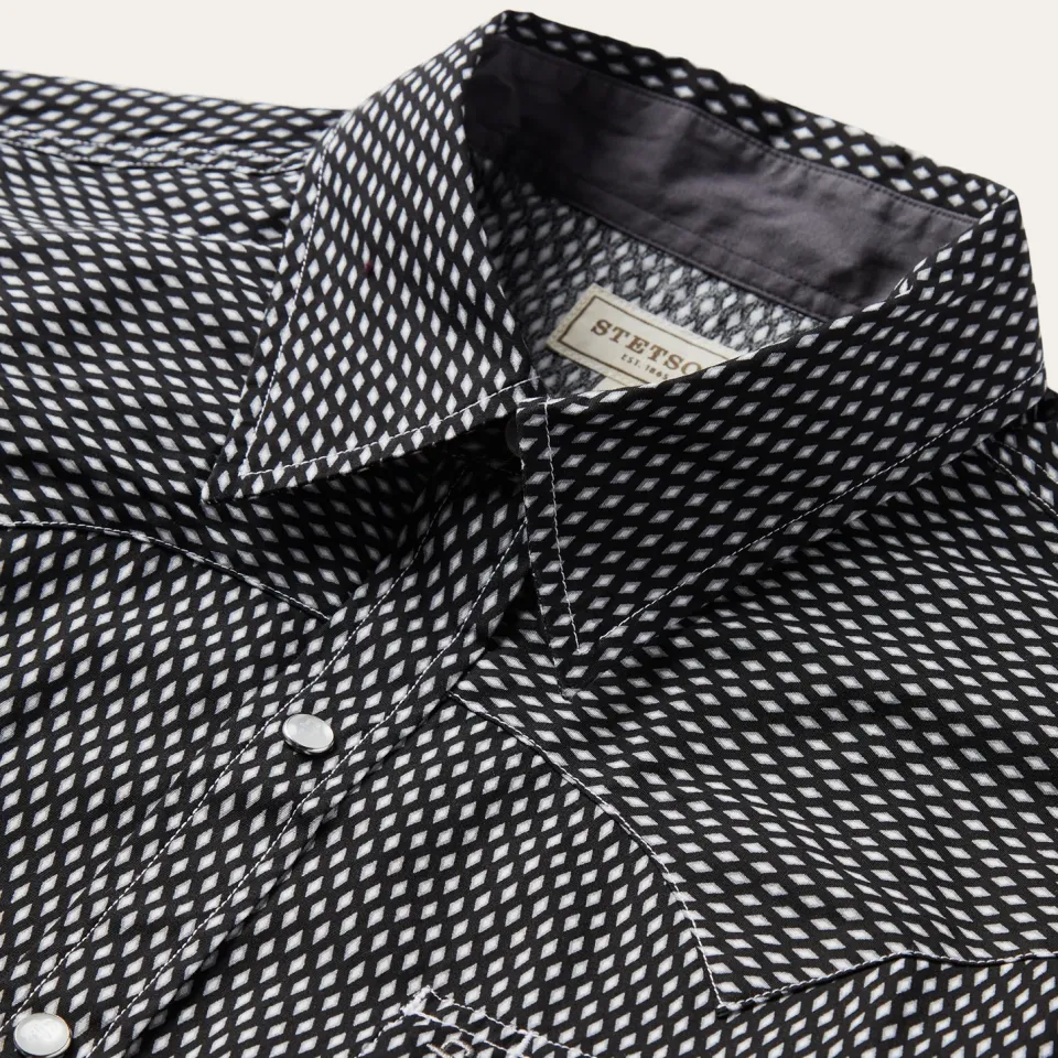 Online Stetson Diamond Shirt Black