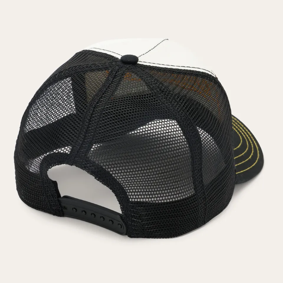 Stetson Black Script Heritage Trucker Cap Black/White