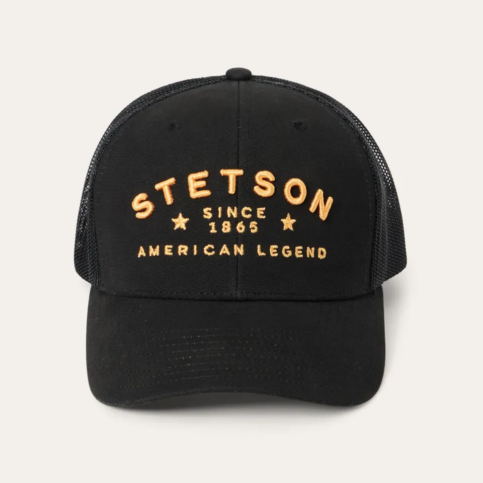 Hot Stetson Western Patch Trucker Cap Black