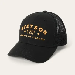 Hot Stetson Western Patch Trucker Cap Black