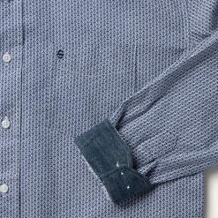 Online Stetson Deco Geo Print Button Front Shirt Blue