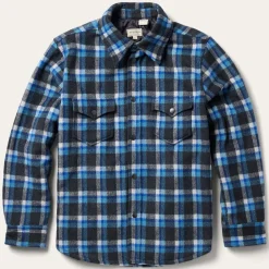Online Stetson Plaid Quilted Shirt Jacket Blue
