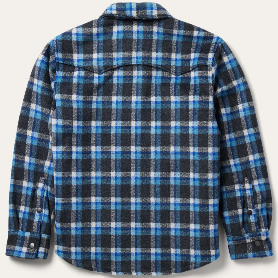 Online Stetson Plaid Quilted Shirt Jacket Blue