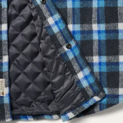 Online Stetson Plaid Quilted Shirt Jacket Blue
