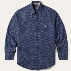 Best Stetson Polaris Geo Print Western Shirt Blue
